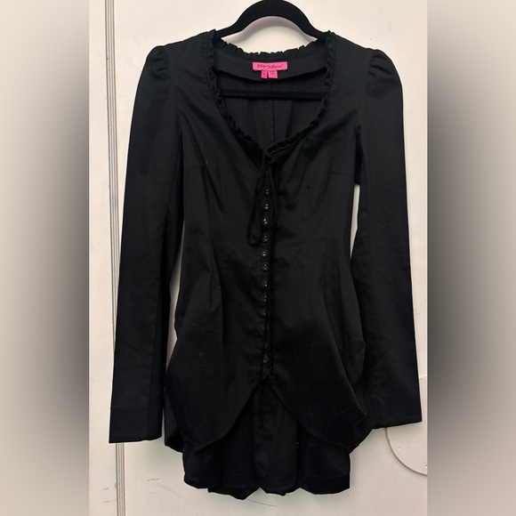 Betsey Johnson Black Long Sleeve Dress